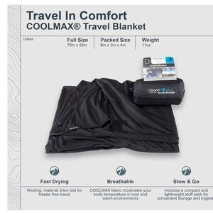 cocoon - Premium - Coolmax - Travel Blanket - Black